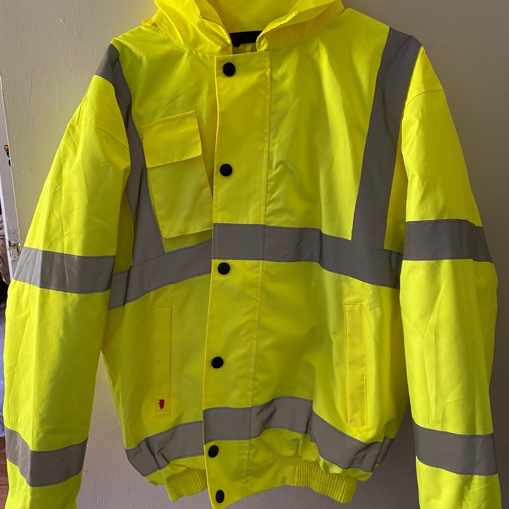 UTILITY STYLE NEON REFLECTIVE JACKET